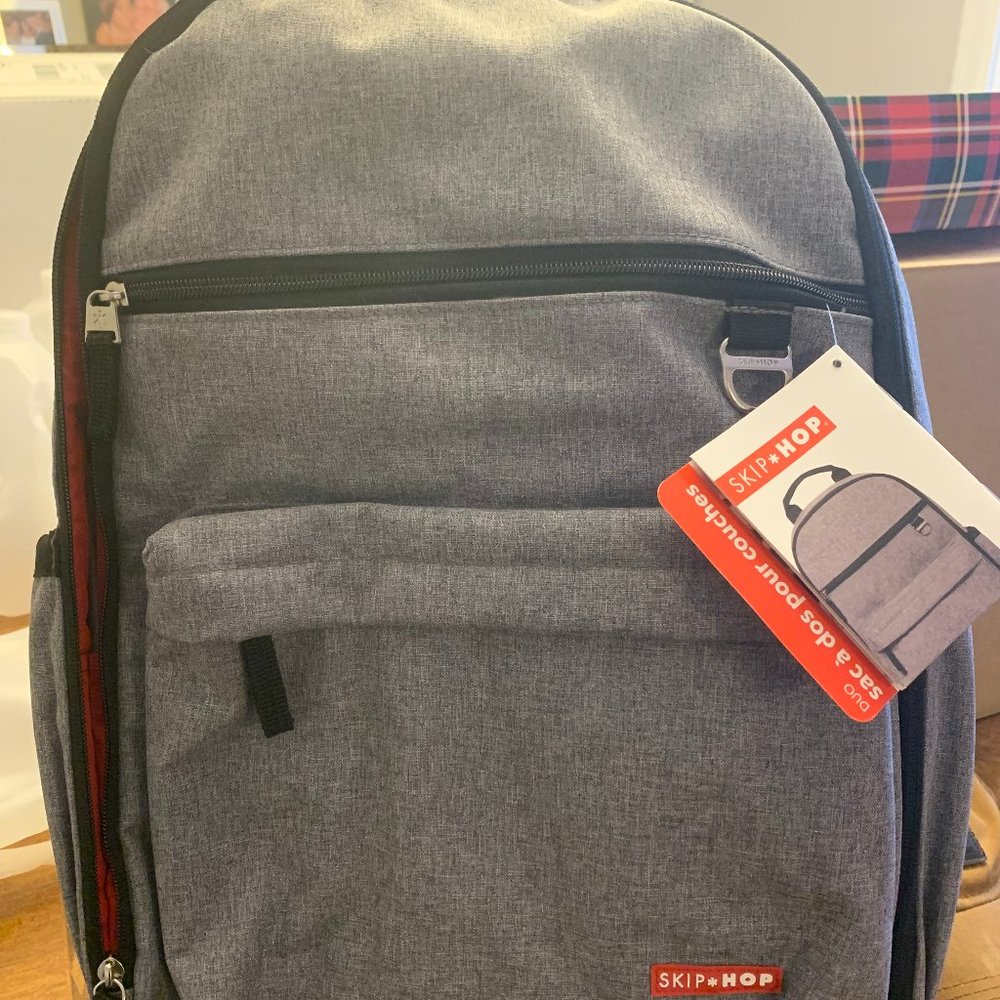 Skip Hop DUO DIAPER BACKPACK HEATHER GREY